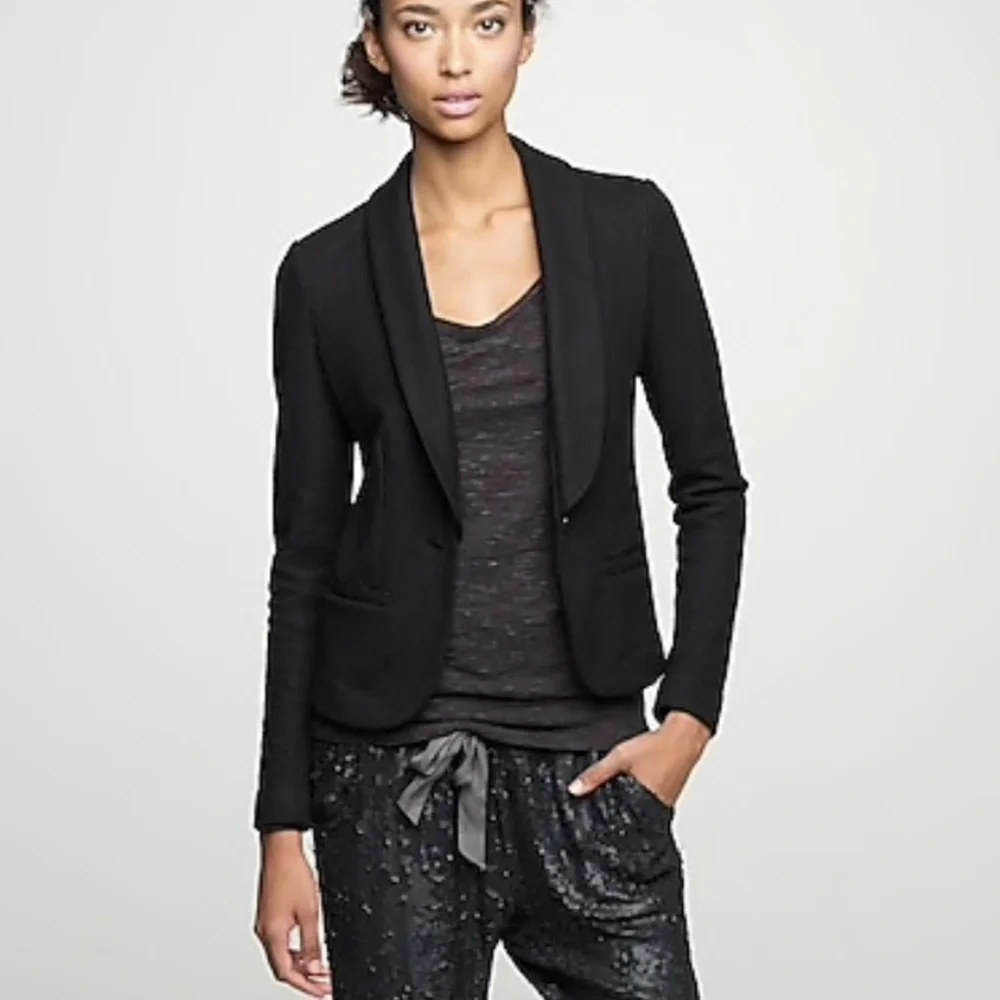 J. Crew Wool Tuxedo Jacket Short Blazer